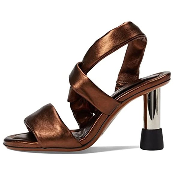 Clergerie Kae Sandals Lambskin Metal Rust - Picture 1 of 9